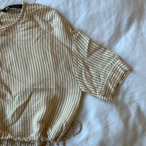 Yellow and white striped top